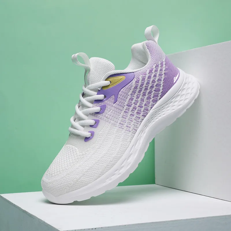 Kuding Running Shoes Women's Low Top Black White/Light Purple/Light Blue Yellow/Lotus Root Powder/Sky Blue/White Purple-26