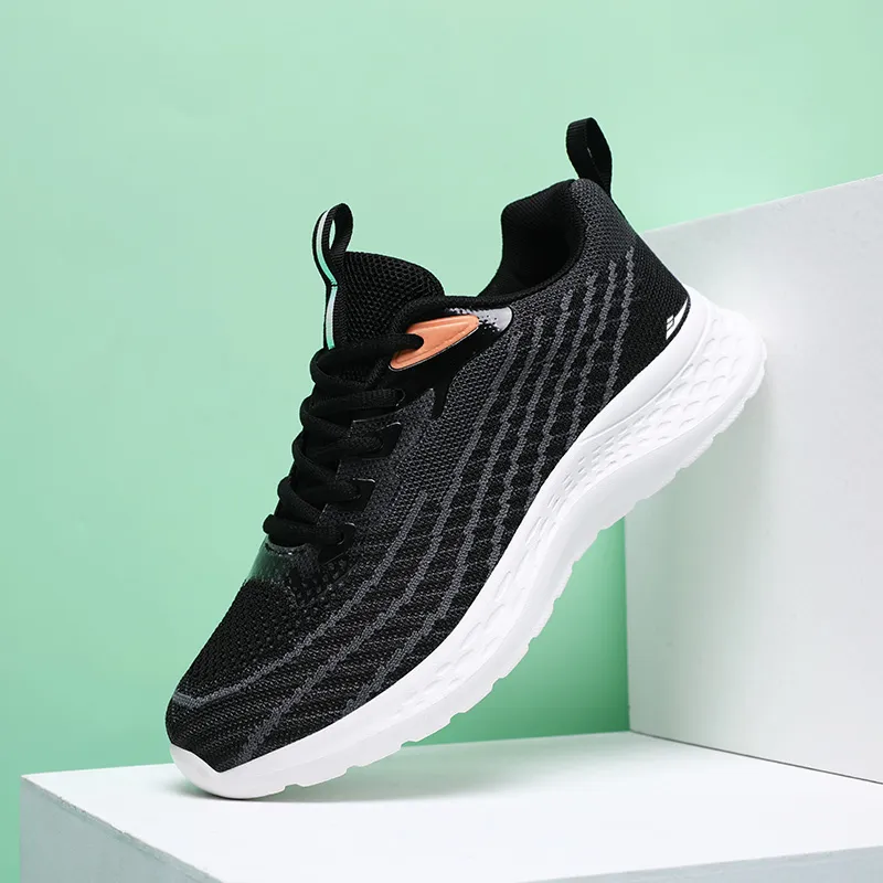 Kuding Running Shoes Women's Low Top Black White/Light Purple/Light Blue Yellow/Lotus Root Powder/Sky Blue/White Purple-36