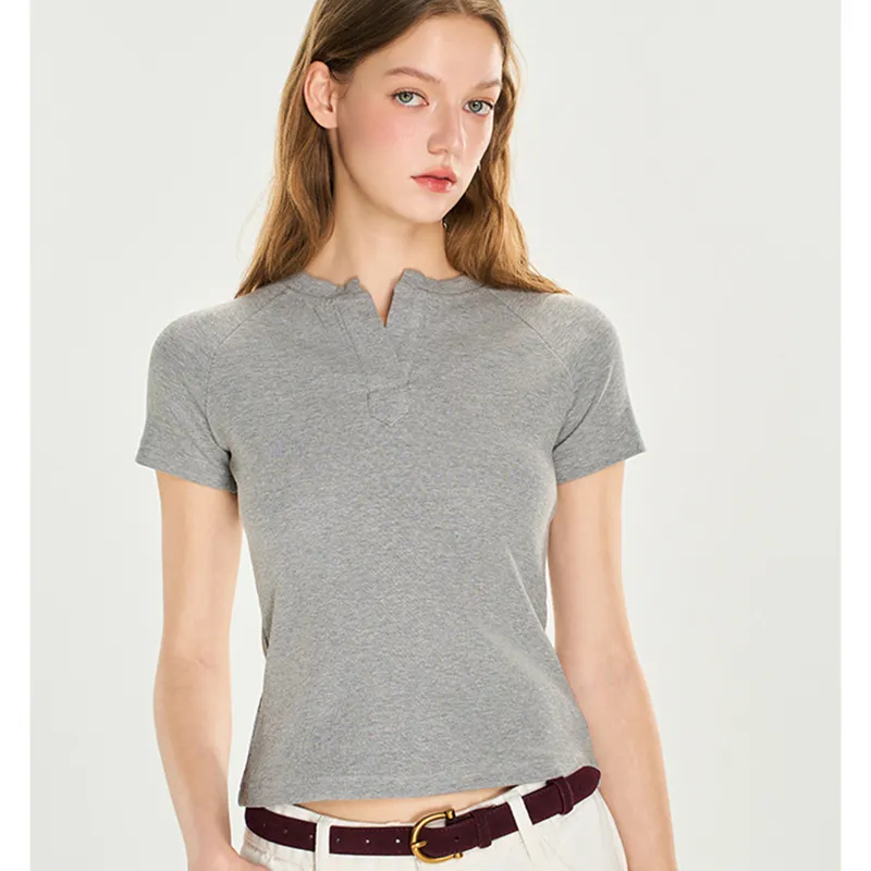 Aimilian T Shirts Women's Heather Gray-3