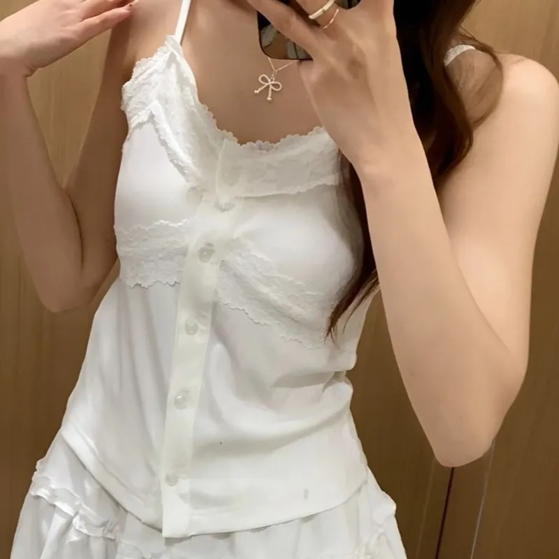 Aimilian Tank Tops Women's White-3
