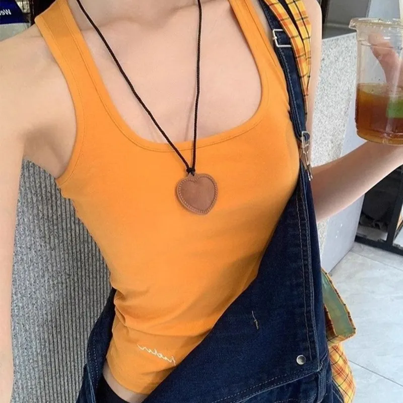Aimilian Tank Tops Women's Orange-2