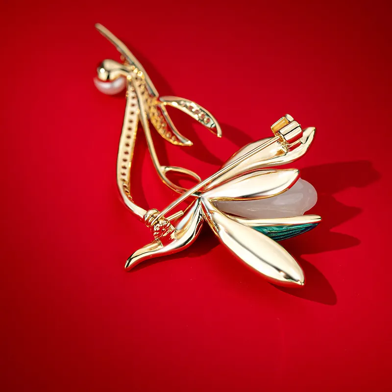 Yarondi Hetian Jade Brooches Women's-4
