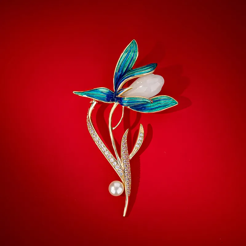 Yarondi Hetian Jade Brooches Women's-1