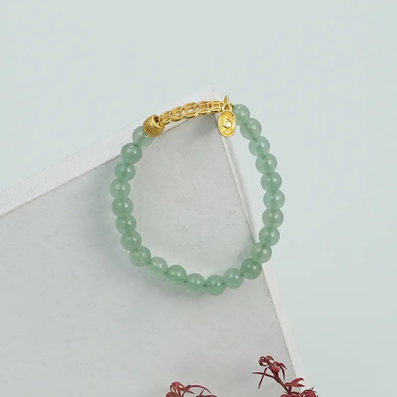 Cloudy Sky Natural Aventurine Bracelets Women's-2