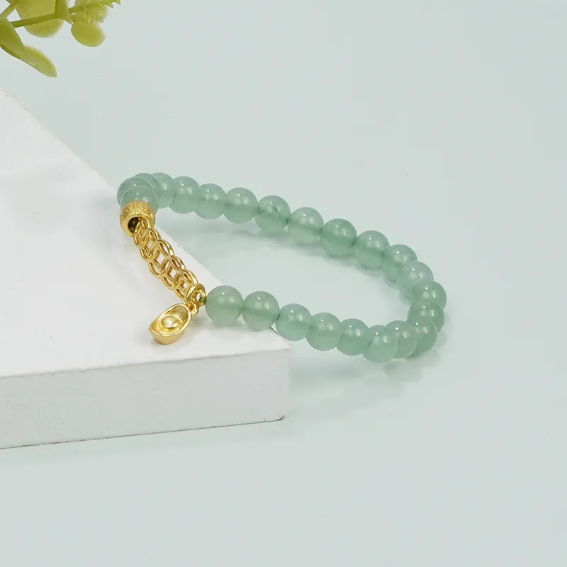 Cloudy Sky Natural Aventurine Bracelets Women's-1