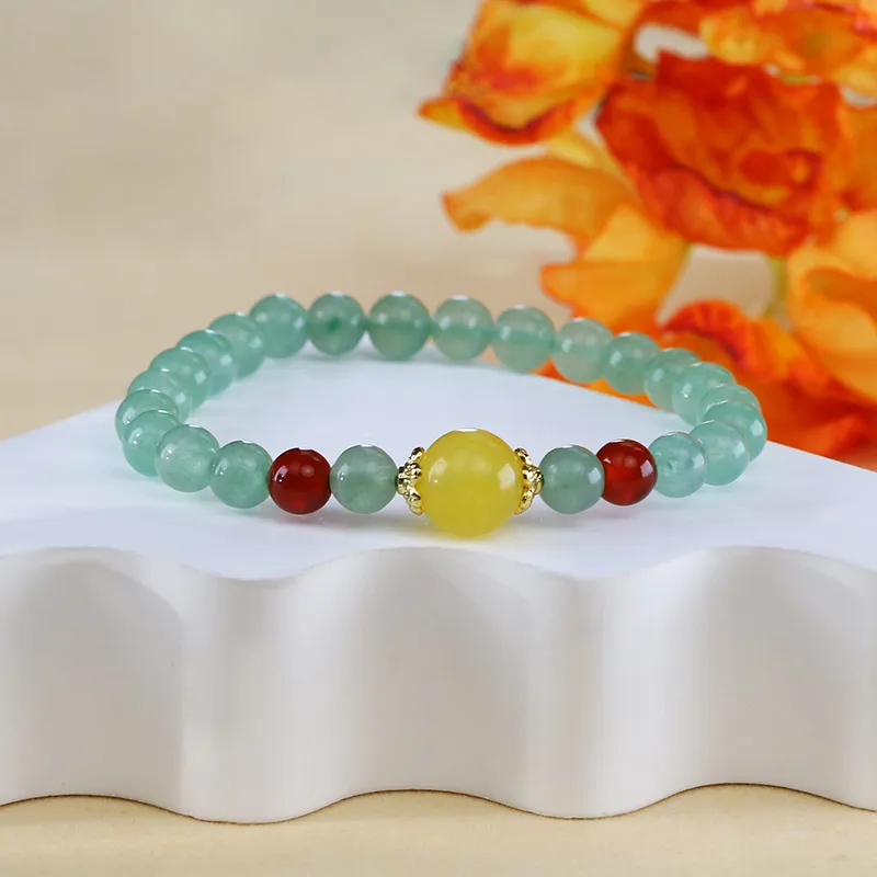 Cloudy Sky Aventurine Bracelets Women's-4