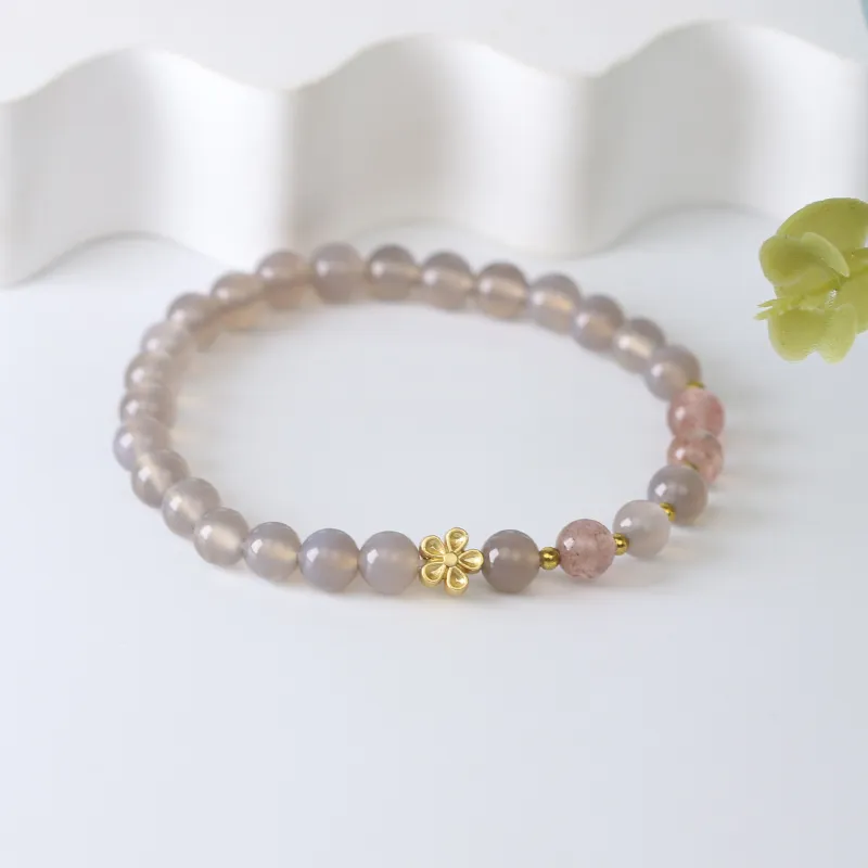 Cloudy Sky Chalcedony Bracelets Women's-4