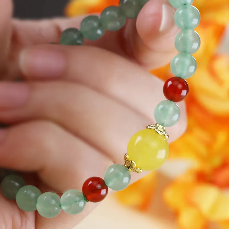 Cloudy Sky Aventurine Bracelets Women's-1