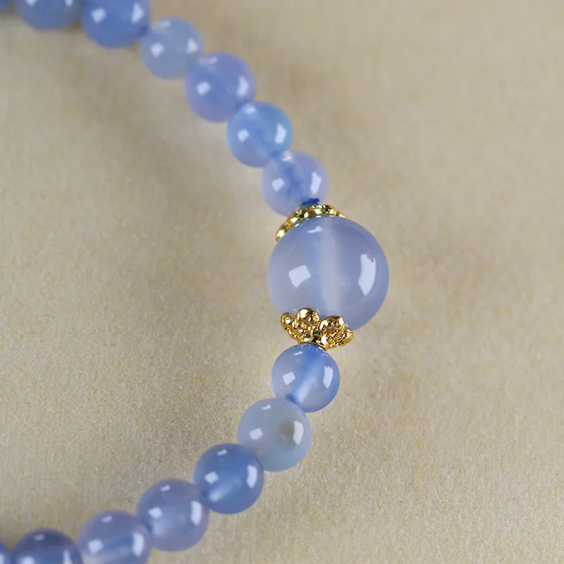 Cloudy Sky Chalcedony Jade Bracelets Unisex-4