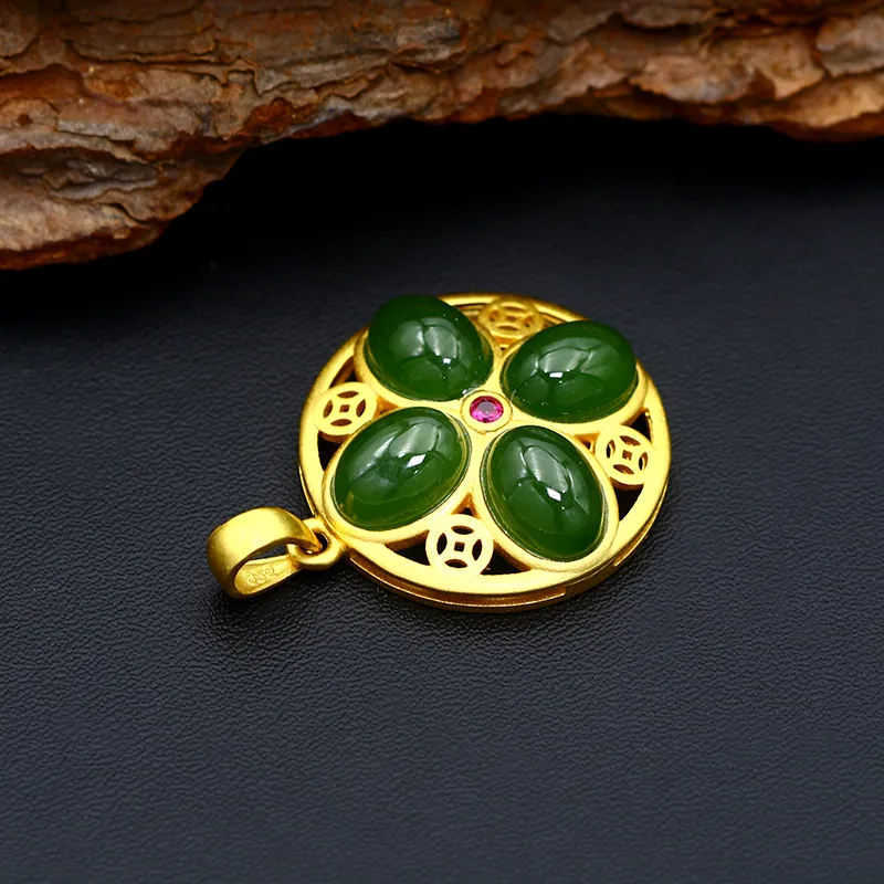 Cloudy Sky Hetian Jade Pendants Jasper Women's-1