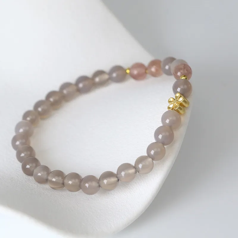 Cloudy Sky Chalcedony Bracelets Women's-3