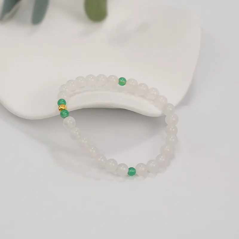 Cloudy Sky Chalcedony Bracelets Women's-1