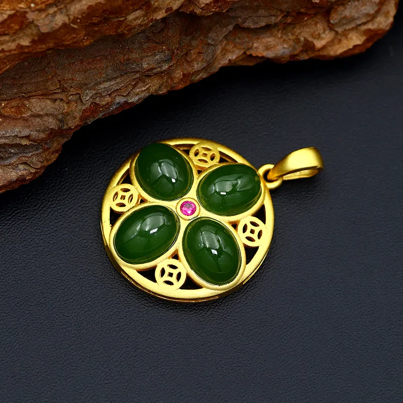 Cloudy Sky Hetian Jade Pendants Jasper Women's-2