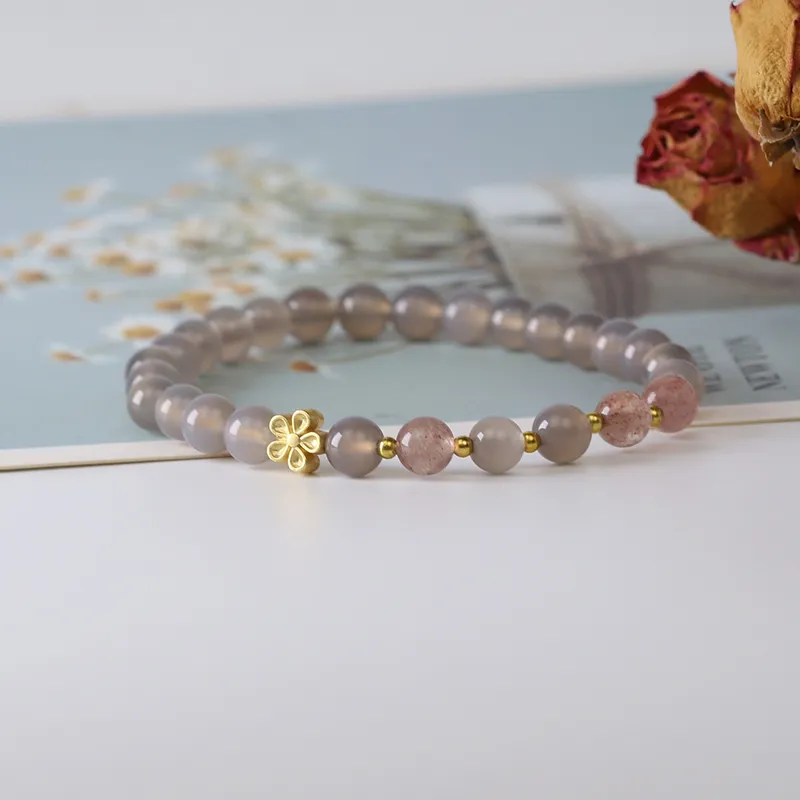 Cloudy Sky Chalcedony Bracelets Women's-1