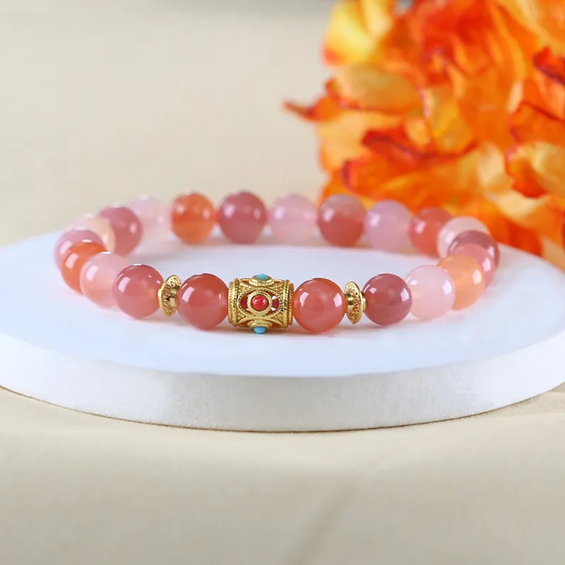 Cloudy Sky Agate Bracelets Women's-4