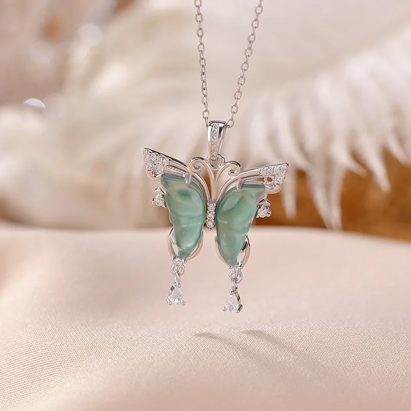 YANFEI Ice Glutinous Jadeite Necklaces Women's-3