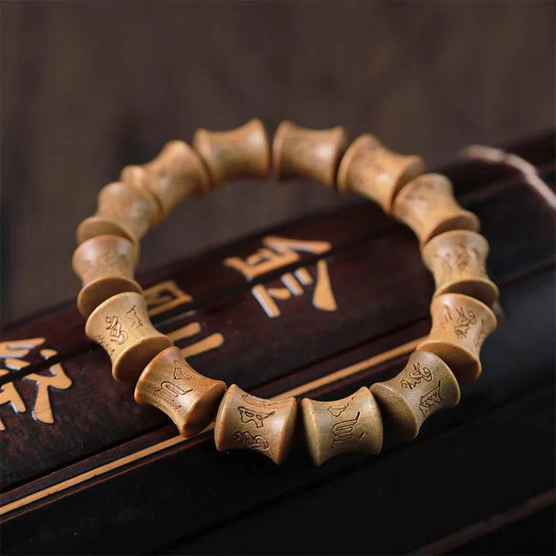 YANFEI Green Sandalwood Bracelets Unisex-1