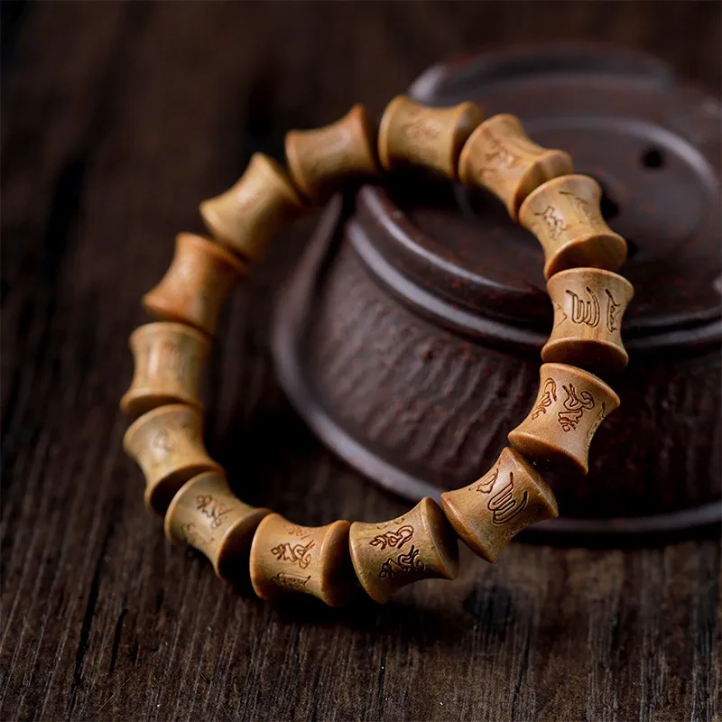 YANFEI Green Sandalwood Bracelets Unisex-3