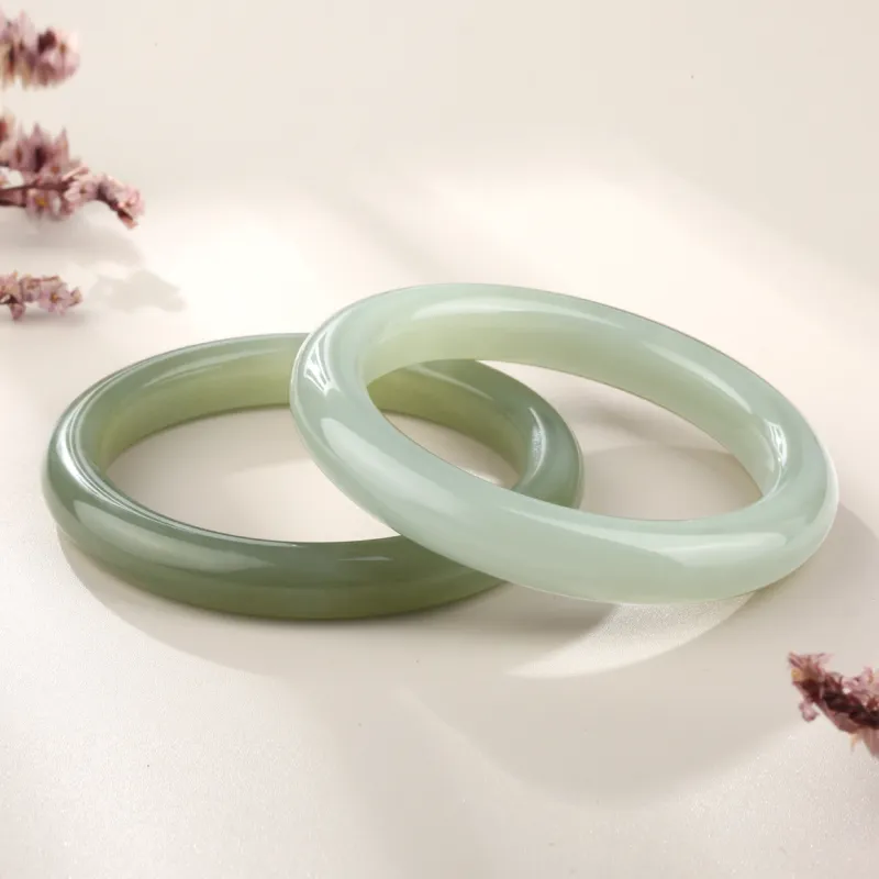 YANFEI Hetian Jade Bangles Green Jade Women's-2