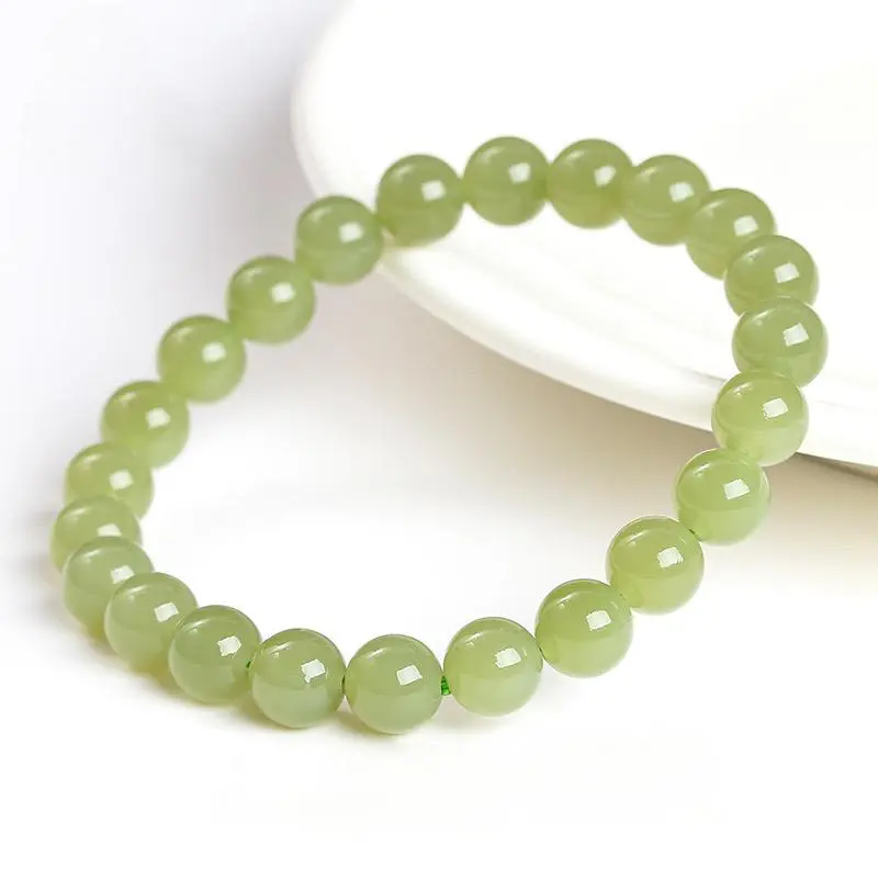 YANFEI Hetian Jade Bracelets Pale Greenish White Jade Unisex-2