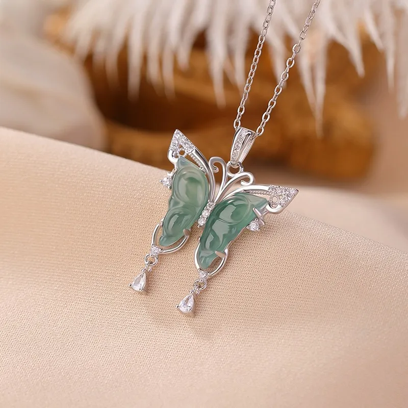 YANFEI Ice Glutinous Jadeite Necklaces Women's-2