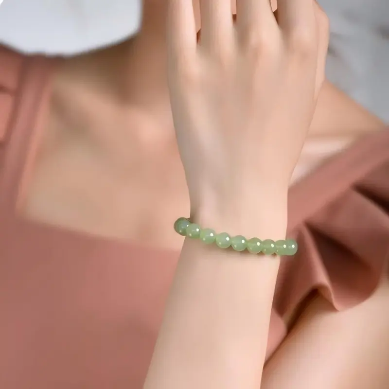 YANFEI Hetian Jade Bracelets Pale Greenish White Jade Unisex-1