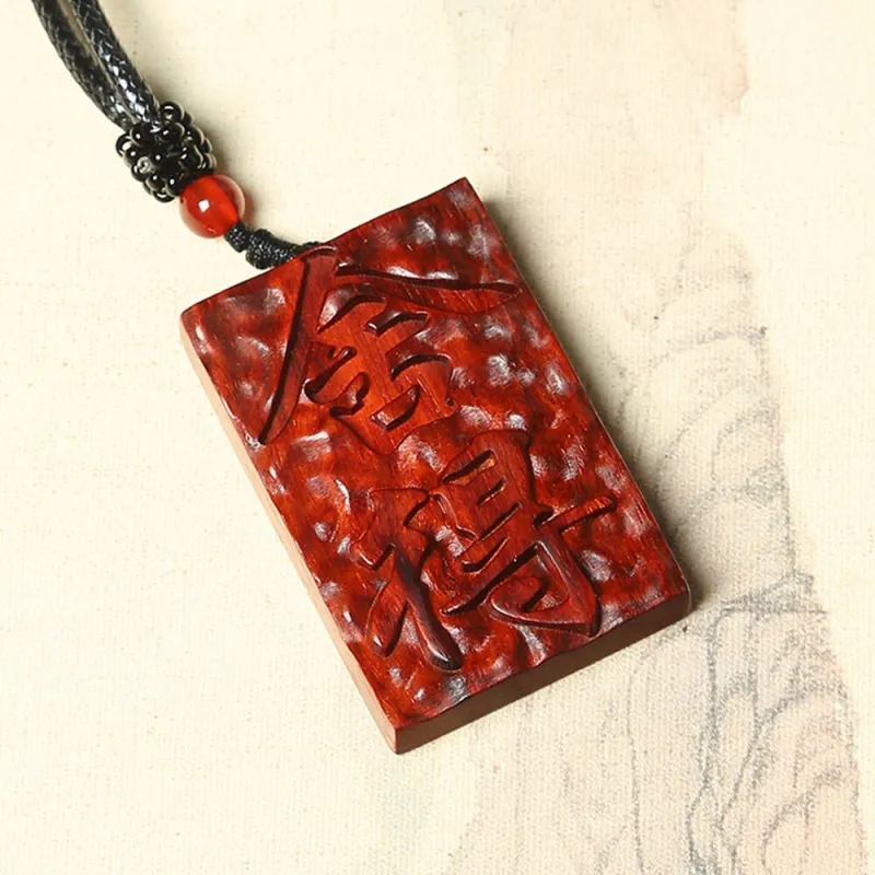 Magic Circle Pterocarpus Necklaces Unisex-4