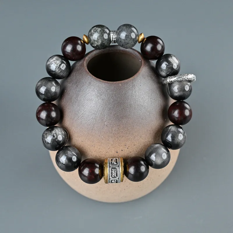 Magic Circle Pterocarpus Bracelets Unisex-3