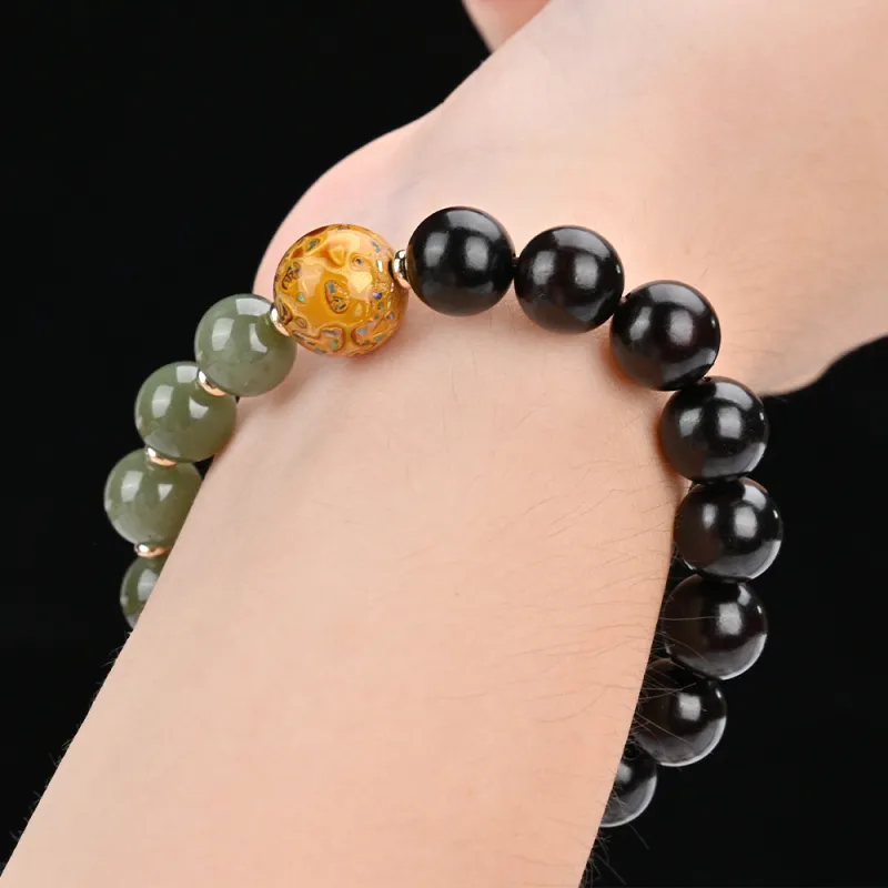 Magic Circle Pterocarpus Bracelets Unisex-5