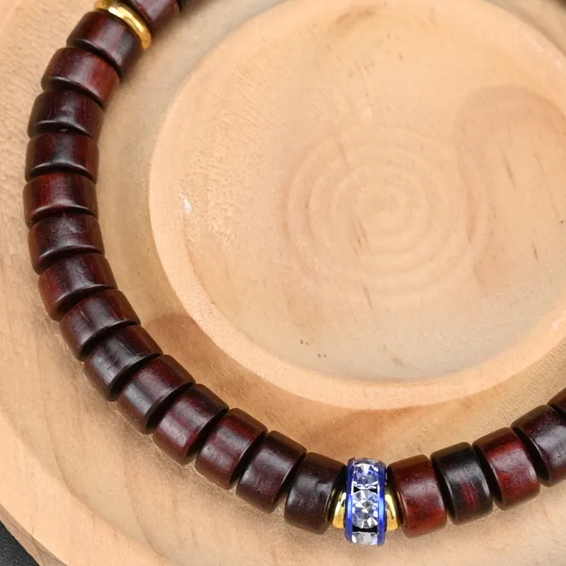 Magic Circle Pterocarpus Wooden Bracelets Unisex-5