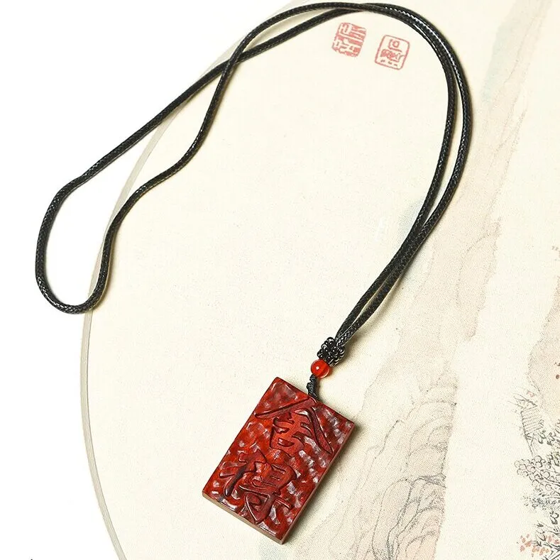 Magic Circle Pterocarpus Necklaces Unisex-2
