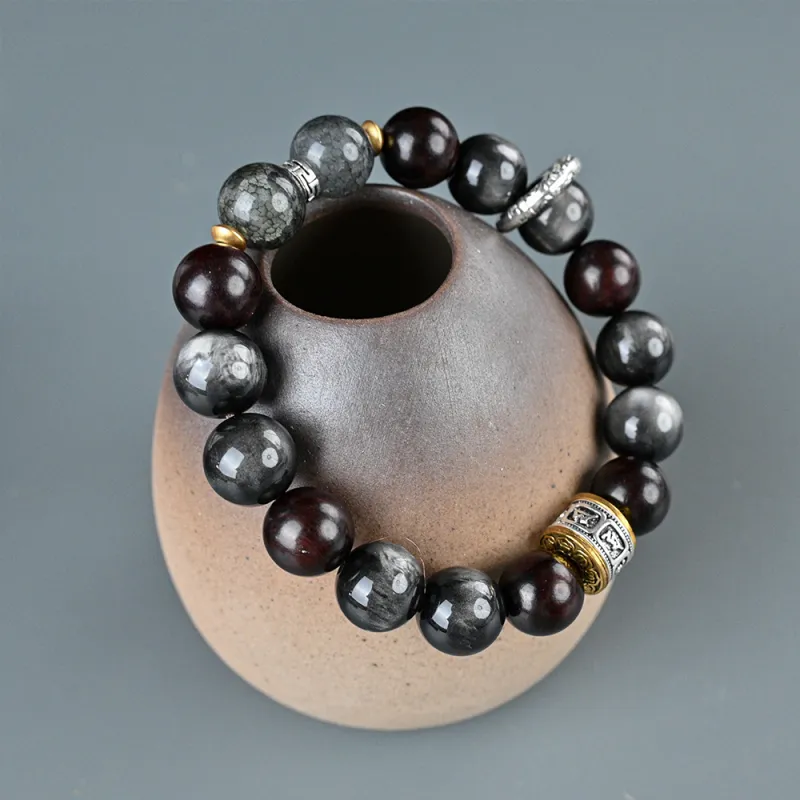 Magic Circle Pterocarpus Bracelets Unisex-5