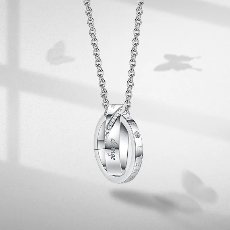 V.WI Titanium Steel Necklaces Unisex-2