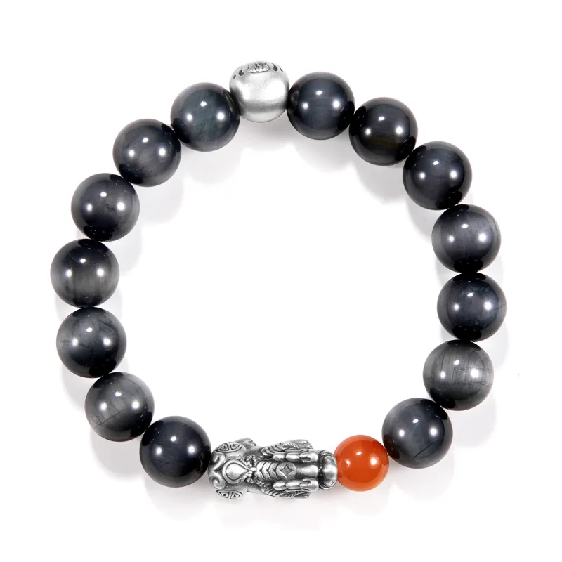 V.WI Tiger's Eye Stone Jade Bracelets Unisex-1