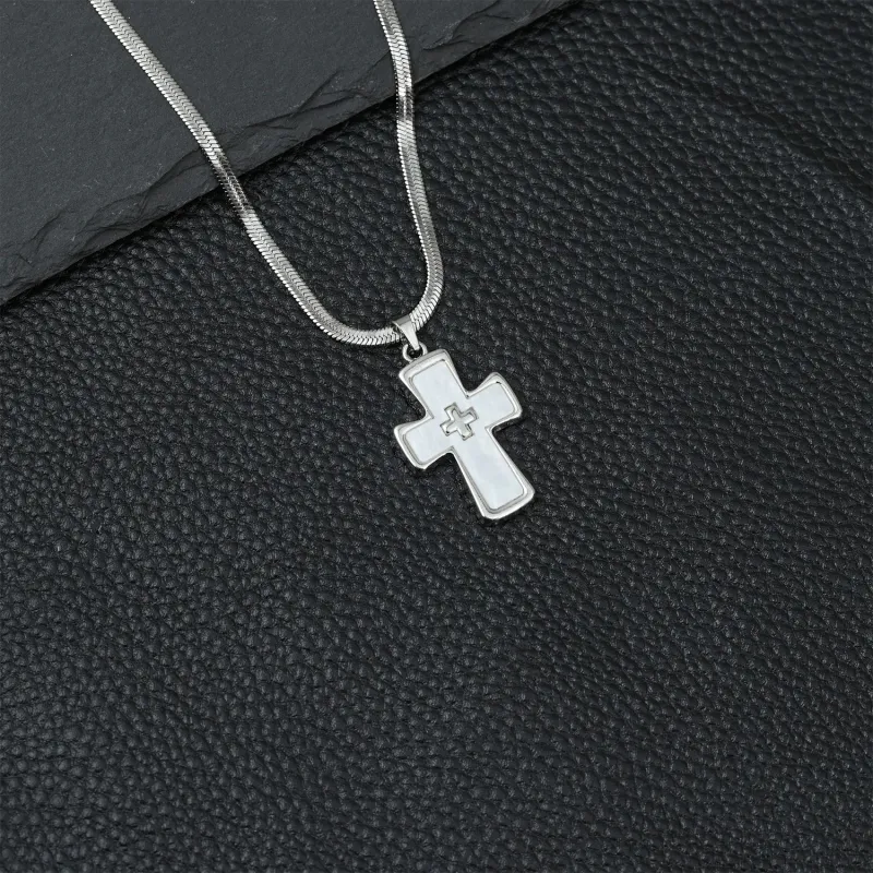 V.WI Titanium Steel Necklaces Unisex-3