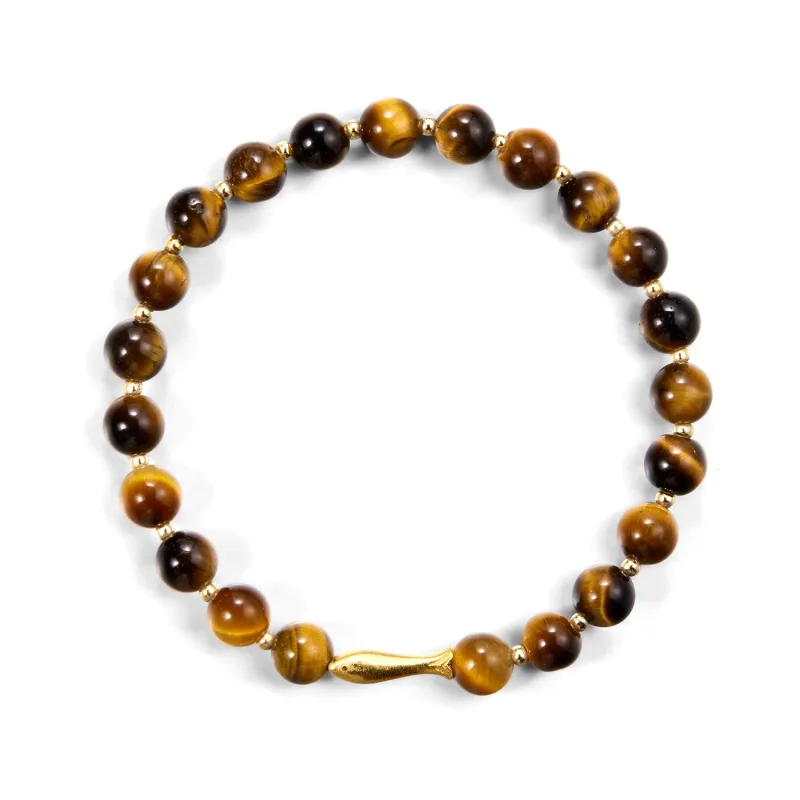 V.WI Tiger's Eye Stone Bracelets Unisex-2