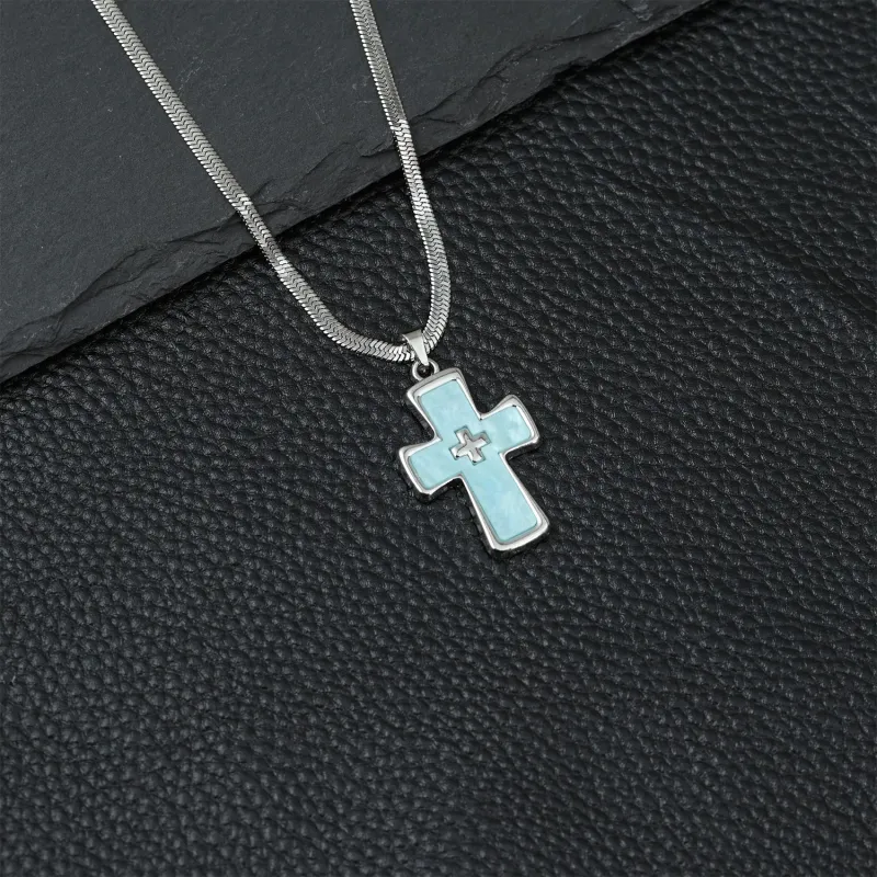 V.WI Titanium Steel Necklaces Unisex-1