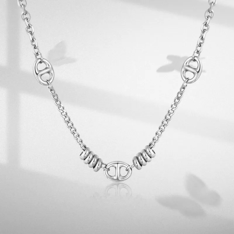 V.WI Titanium Steel Necklaces Women's-2