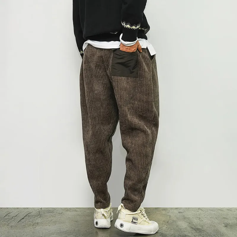 ASEDE Casual Pants Unisex Dark Brown-6