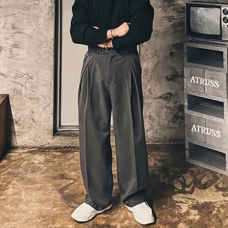 ASEDE Casual Pants Unisex Dark Gray-4