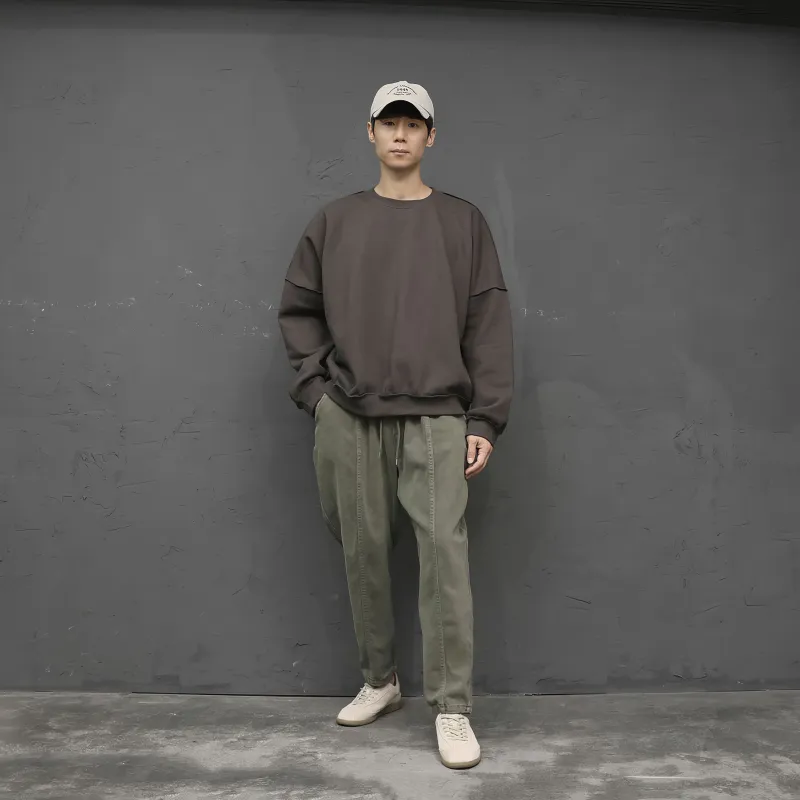 ASEDE Casual Pants Unisex Army Green-4