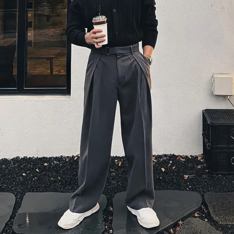 ASEDE Casual Pants Unisex Dark Gray-5