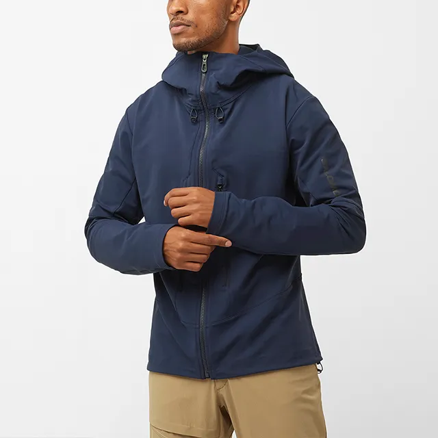 SALOMON OUTPEAK SOFTSHEL OUTPEAK SOFTSHELL Jackets Coats Men's Iris Blue-2