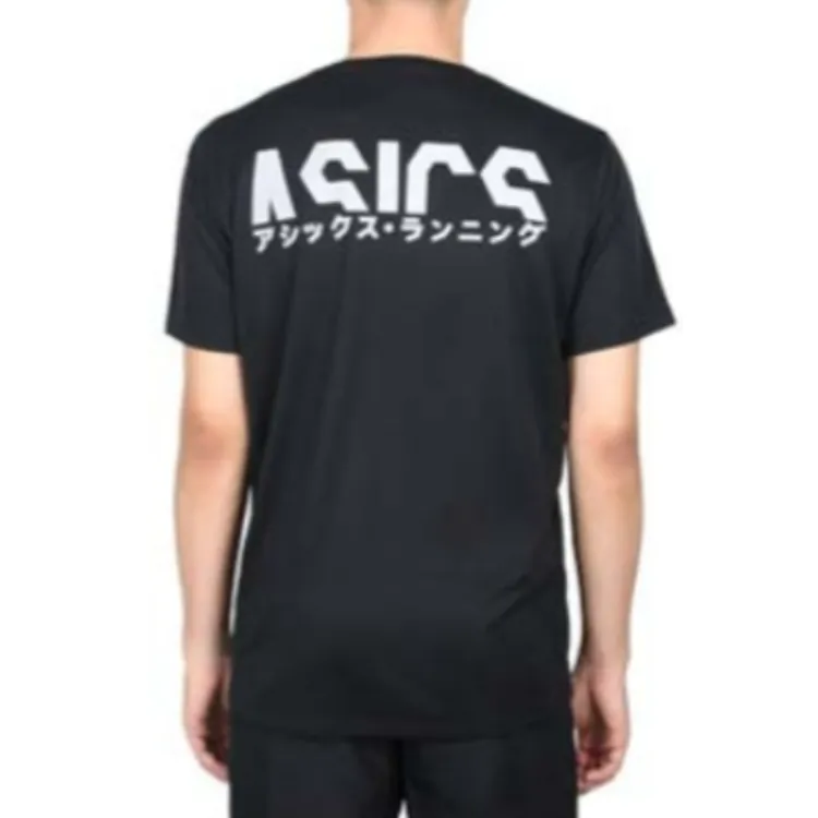 Asics T-Shirt Men's Black Silver-2
