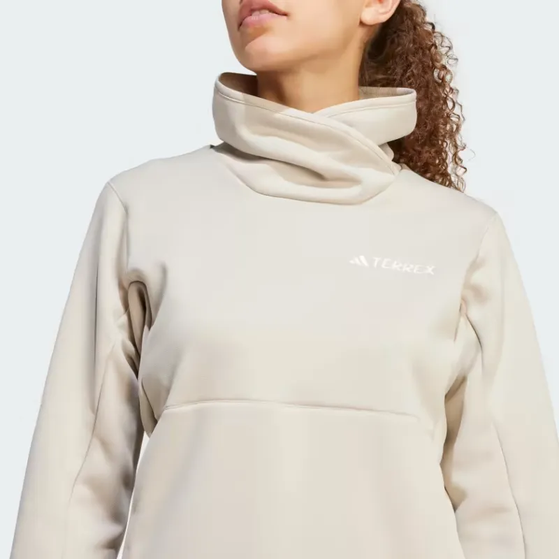 Adidas TERREX XPERIOR MEDIUM FLEECE PULLOVER Sweatshirt Women's Marvelous Beige-5