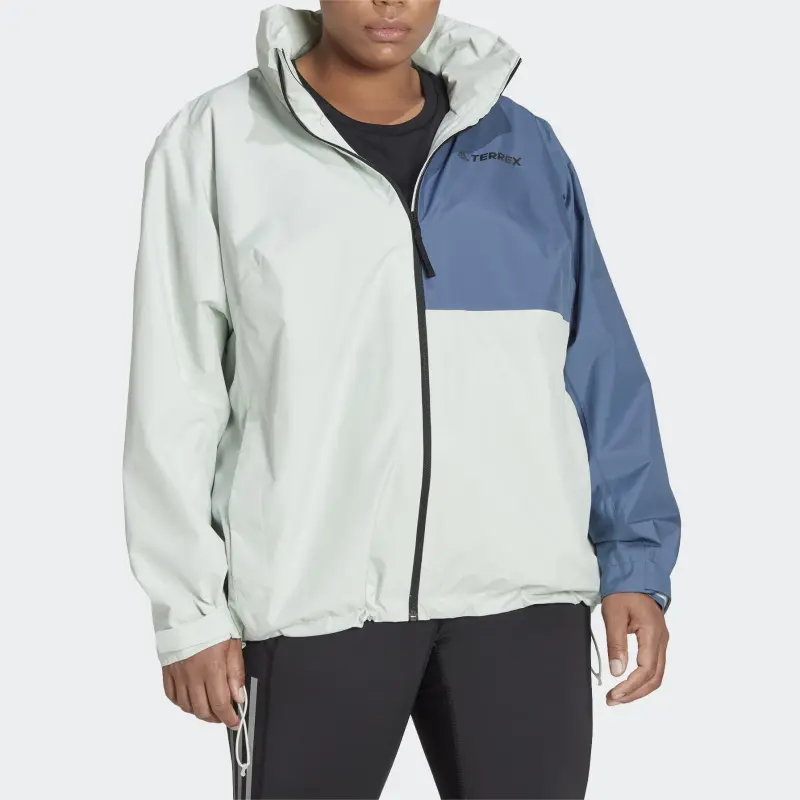 Adidas TERREX MULTI RAIN.RDY Jackets Coats Women's Linen Green/Magic Steel-4