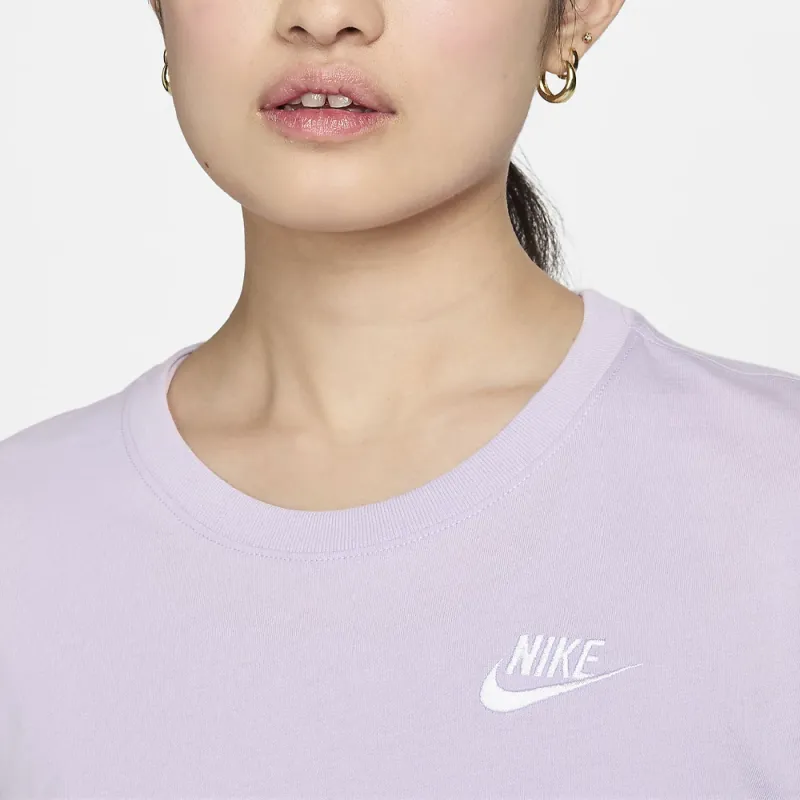 Nike Club T Shirt Women's Purple Mist/White-4