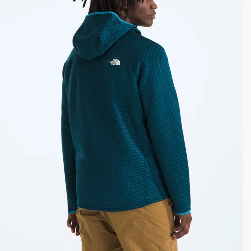 THE NORTH FACE DotKnit Thermal Full-Zip Hoodie Sweatshirt Men's Blue-4