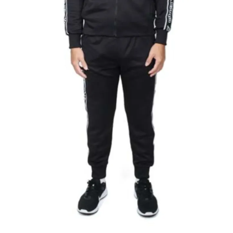Kappa Knitted Sports Pants Men's Black White-3