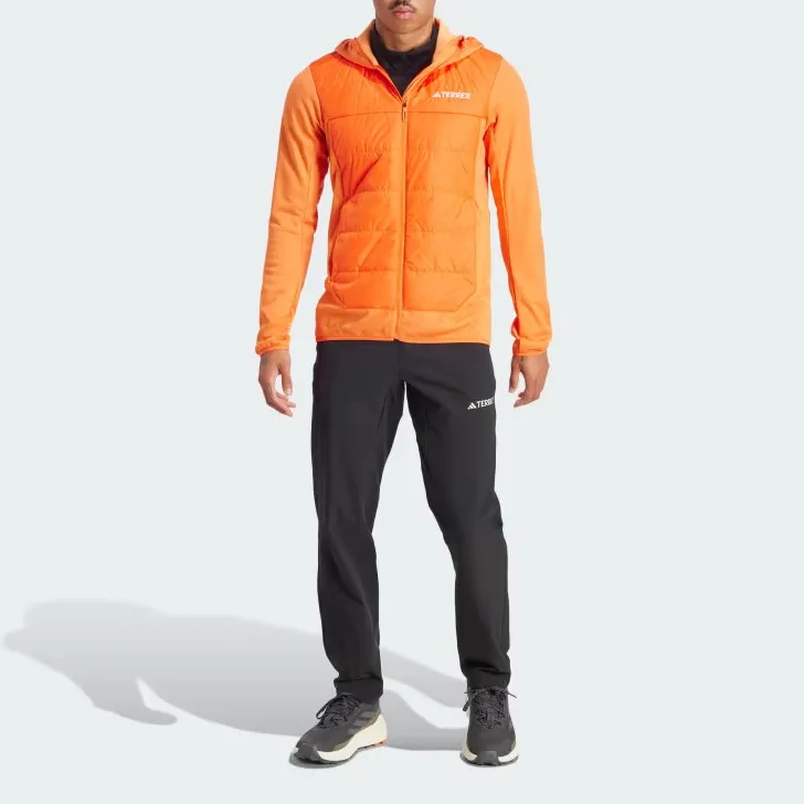 Adidas TERREX MULTI HYBRID INSULATED HOODED JACKET Jackets Coats Men's Semi-Impact Orange-4